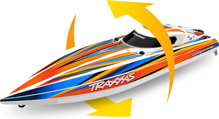 Actual product image Traxxas DISRUPTOR orange 26 inch V-hull self-righting boat without battery and charger