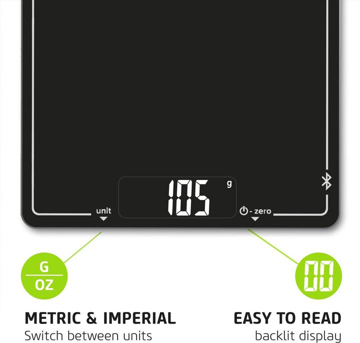 Image du produit Salter 1193 BKDRUP Échelle de cuisine électronique connectée - Noir