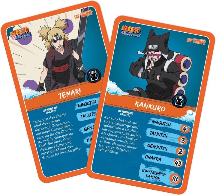 Produktbild Winning Moves Naruto Shippuden Collectibles Kartenspiel Top Trumps Quiz Anime Collectible *Deutsche Version* (Deutsch)