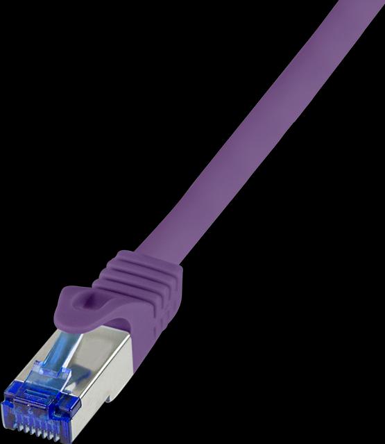 Actual product image LogiLink Patch cable Ultraflex, Cat.6A, S/FTP, 0.5 m, violet (S/FTP, CAT6a, 0.50 m)
