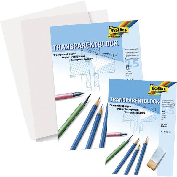 Produktbild Folia Transparent-Papier-Blöcke (80 g/m², 25 x)