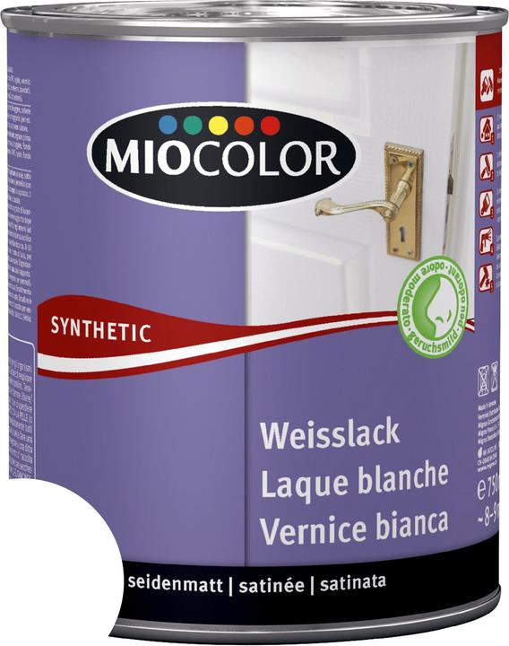 Produktbild Miocolor Synthetic Weisslack seidenmatt (Weiss, 0.38 l)