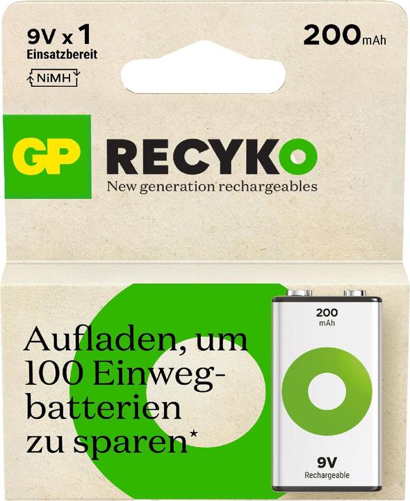 Produktbild GP Batteries Recharable batteries others (1 Stk., 9V Block, 200 mAh)