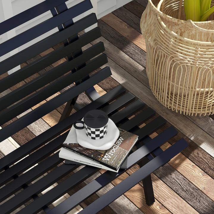 Produktbild Outsunny Gartenbank Aluminium Schwarz