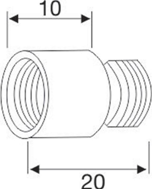 Produktbild BMB Verlängerung zu Türspion Messing blank Bohr-Ø 14 mm Länge 10 mm
