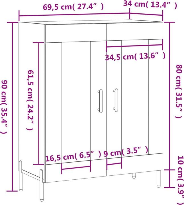 Produktbild VidaXL Woina (69.5 x 34 x 90 cm)