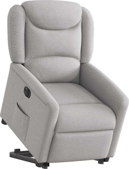 VidaXL Massagesessel mit Aufstehhilfe Elektrisch Wolkengrau Stoff