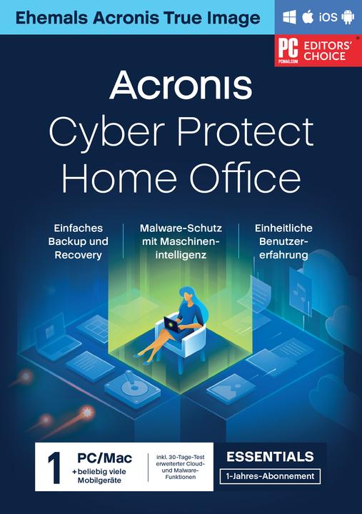 Actual product image Acronis Cyber Protect Home Office Essentials (1 User, 1 Devices/Users, 12 months)