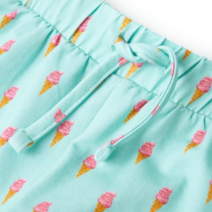 Actual product image VidaXL Children's shorts with drawstring Light mint green 92.Material (92)