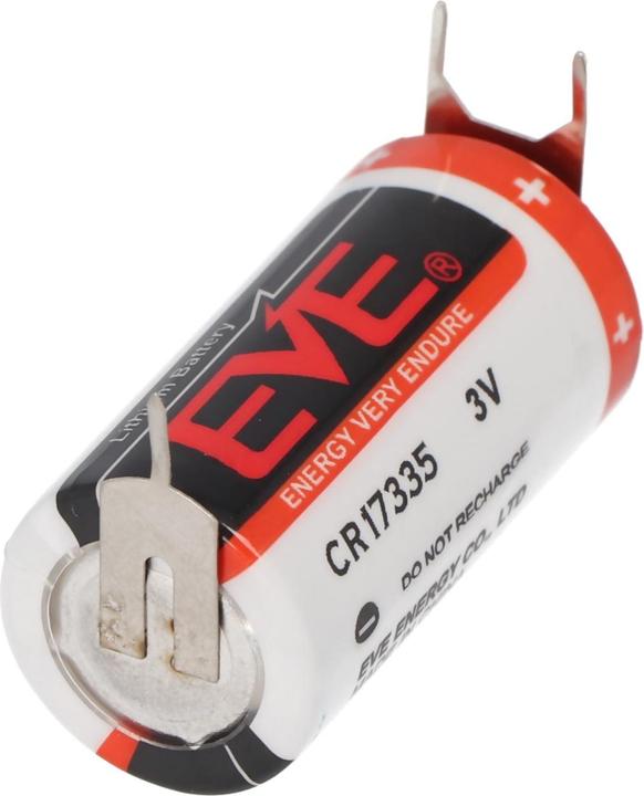 Actual product image Eve Battery CR17335, 2/3A with print contacts ++/- 7,6mm (1 pcs., 1550 mAh)