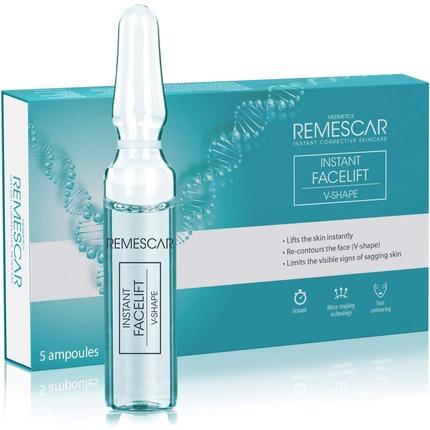 Image du produit Remescar Instant Facelift V-Shape 5 Ampoules - Remodeler le visage - Technologie Microneedling Pept (5 ml)