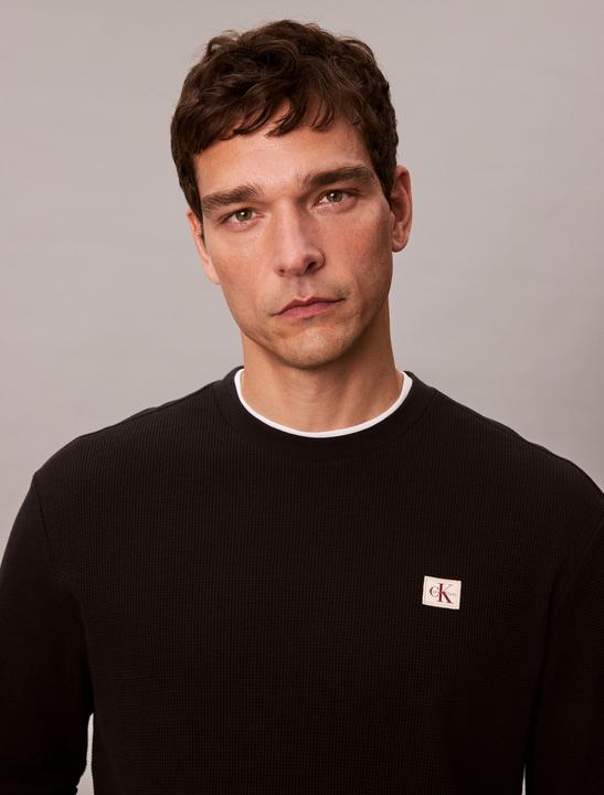 Actual product image Calvin Klein Jeans Ls Waffle Badge Crewnk Tee (XL)