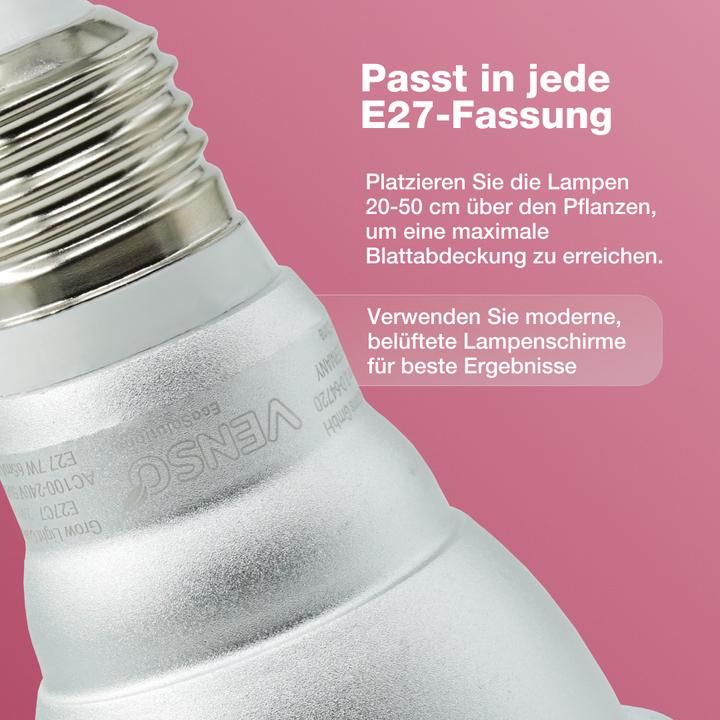 Produktbild Venso E27 Pflanzenlampe "Cultura" 7W 60° (LED, 245 V)