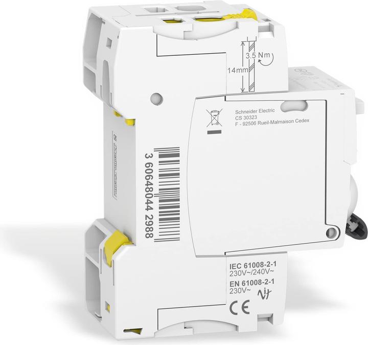 Actual product image Schneider Electric Acti9 iID RCCB 2Pole 25A 30ma Type A