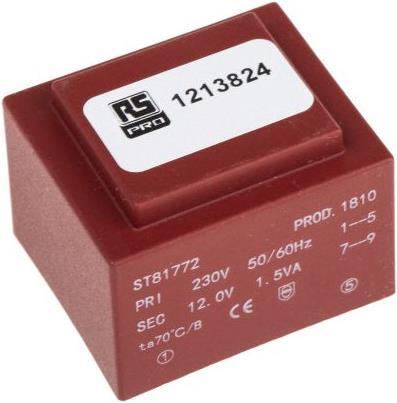 Produktbild Rs Pro PCB Mount Transformer 1.5VA 1x12 o/p