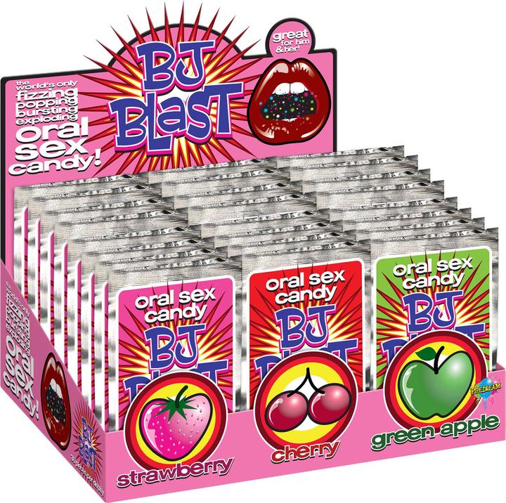 Actual product image Pipedream BJ Blast Assorted Flavours 36pc (Dice games, German, Spanish, French, Dutch, Russian, Italian, English)