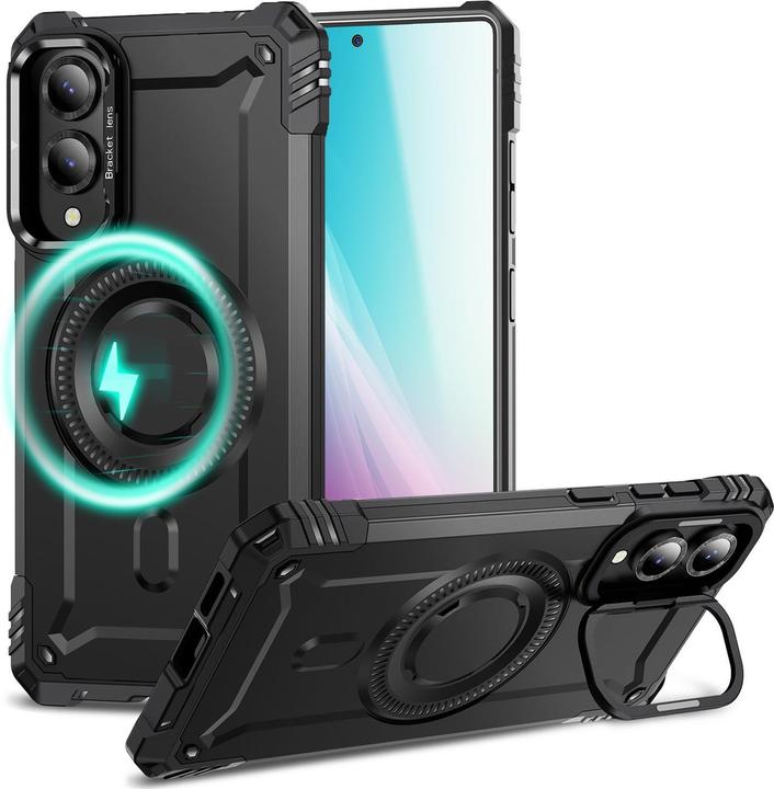 Image du produit Nalia Granite - Schlagfeste Panzer Hülle mit MagSafe & Kamera Standfuss - Military Cover (Samsung Galaxy S25 Edge)