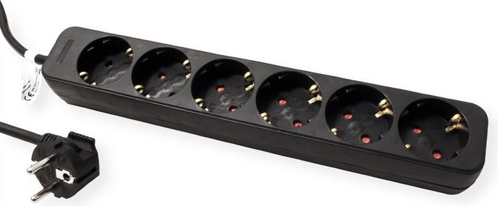 Roline 6fach Steckdosenleiste ohne Schalter schwarz 3m (6 x, CEE 7/3, 3 m)