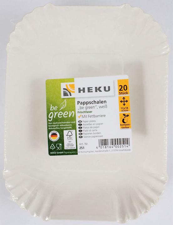 Productafbeelding Heku Papieren wegwerpbakjes (20 x)