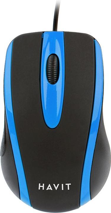 Produktbild Havit Universal mouse MS753 (black & blue) (Kabelgebunden)