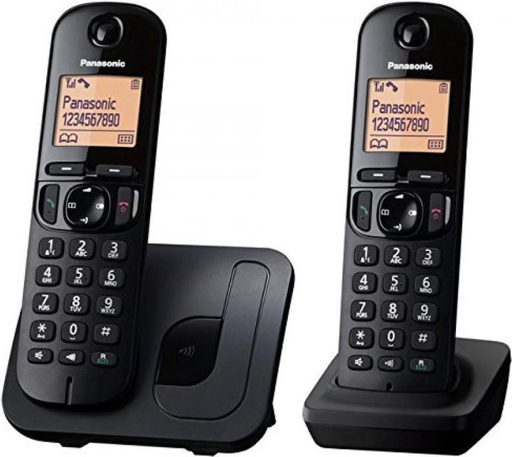 Actual product image Panasonic KX-TGC212 DECT telephone Caller ID Black