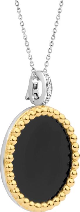 Ti Sento Milano Chaîne avec pendentif Onyx plaqué or bicolore 6794BO (Argent 925, 45 cm)
