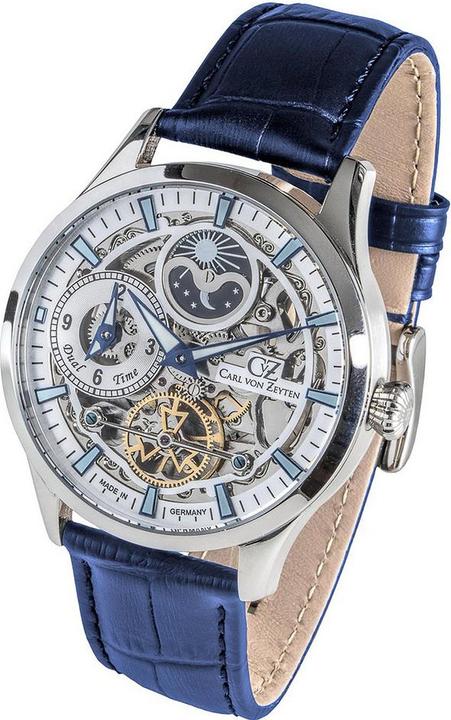 Immagine prodotto Carl von Zeyten CVZ0063SLS Friburgo Automatico Dual Time 44mm (Orologio da polso analogico, 44 mm)