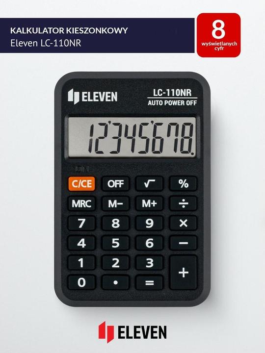 Image du produit Eleven Smart device pocket calculator LC110NR black