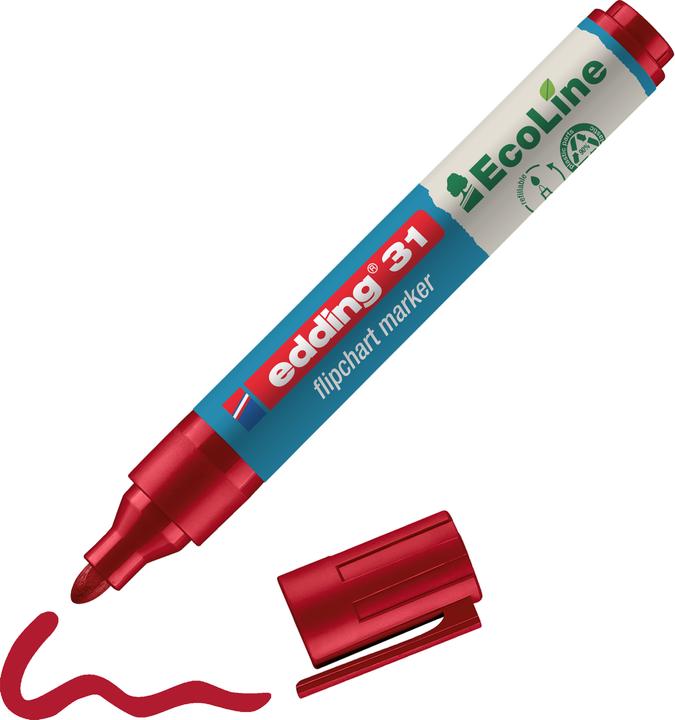 Image du produit Edding Tableau de conférence Marqueur 31 (Rouge, 3 mm, 1 x)
