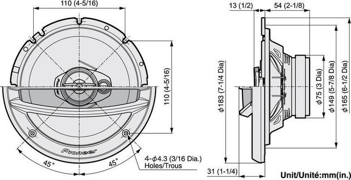 Image du produit Pioneer TS-A2013i (500 W, 20 cm)