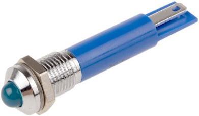 Produktbild Rs Pro LED erhaben 8mm chrom 12Vdc blau