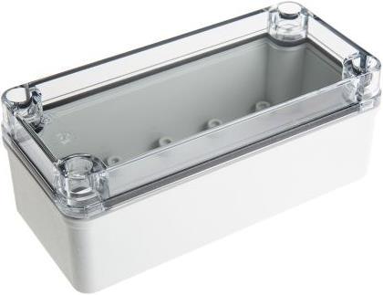 Actual product image Fibox IP67 box w/transparent lid,170x80x65mm (Housing)