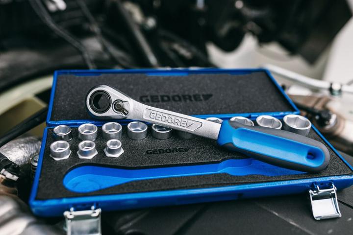 Actual product image Gedore 19 SKU-20 Socket spanner set 1/2", 14 pieces, 10-24 mm (23 mm, 10 mm, 13 mm, 16 mm, 18 mm, 15 mm, 17 mm, 20 mm, 11 mm, 14 mm, 19 mm, 22 mm, 24 mm, 12 mm, 21 mm)
