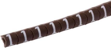 Produktbild HellermannTyton Kabelmarkierer 1-3mm "1" braun (3.50 mm, 1000 Stk.)