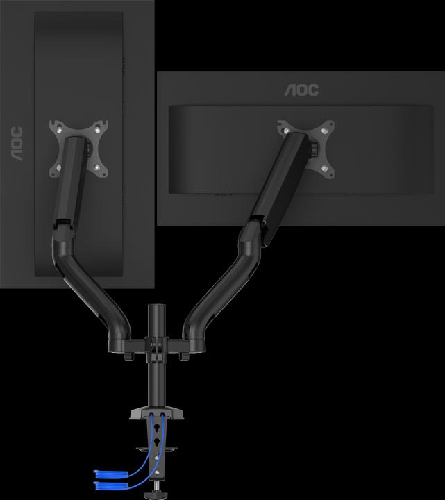 Actual product image AOC AD110DX Flat Panel Desk Mount 80 cm (31.5"" ) Black Table/Bench (Table, 31.50")