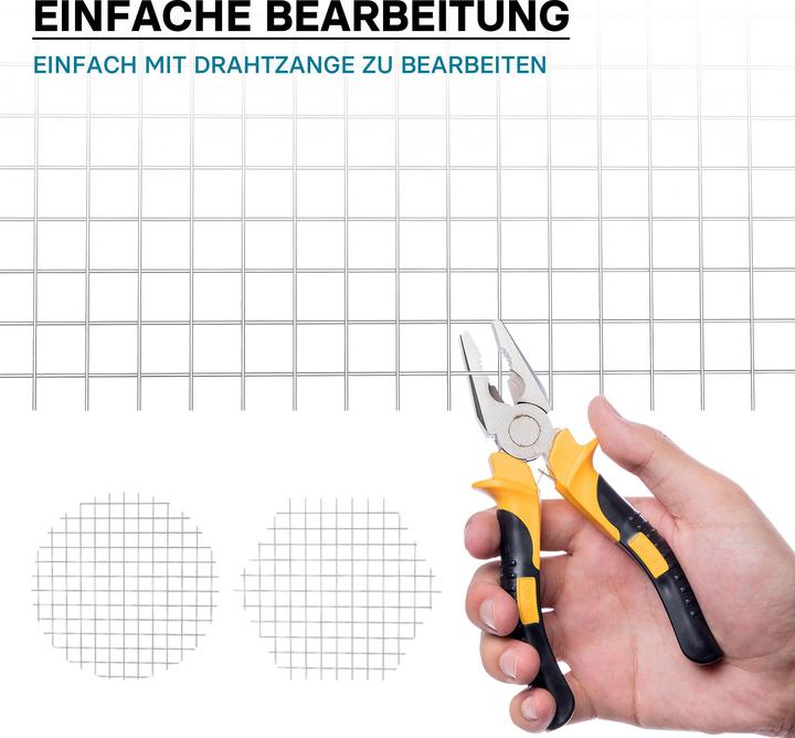 Produktbild Wiltec Maschendrahtzaun 1x5m 100cm 0,75mm 19x19mm Drahtgitter Stahl verzinkt