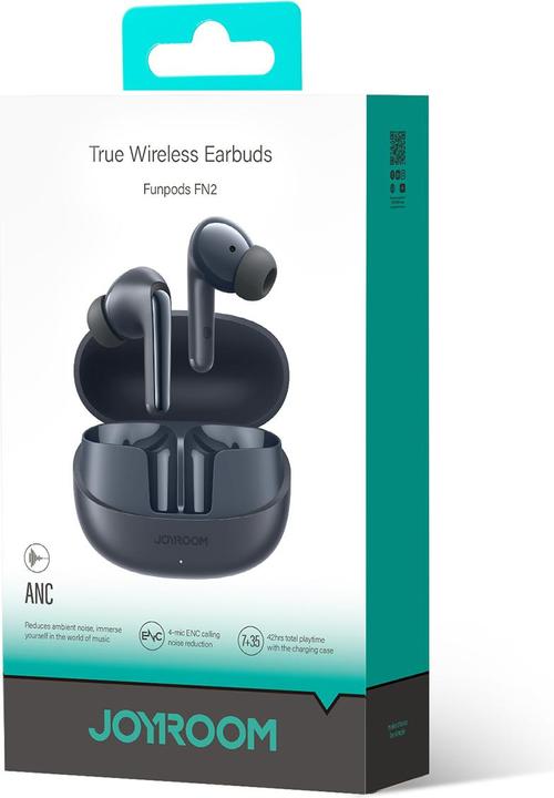 Actual product image Joyroom Funpods Series True Wireless earphones - Black (5 h, Cable)