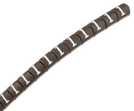 Produktbild HellermannTyton PVC-Kabelkennzeichnungstüllen 1 braun (178 mm, 250 Stk.)