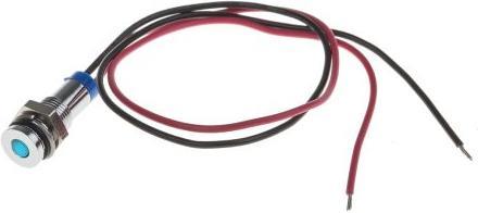 Produktbild Rs Pro 6mm flush satin chr LED wires, blue 2Vdc