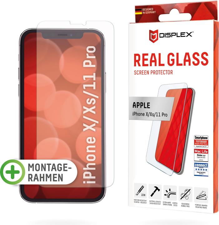 Produktbild Displex Real Glass, 2D Panzerglas (1 Stück, Apple iPhone 11 Pro, Apple iPhone XS, Apple iPhone X)