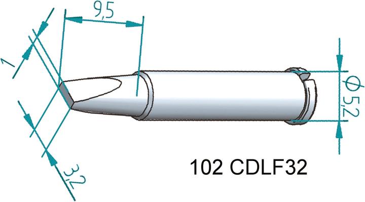 Produktbild Kurtz Ersa Lötspitze 3,2mm meisselförmig (Lötspitze)