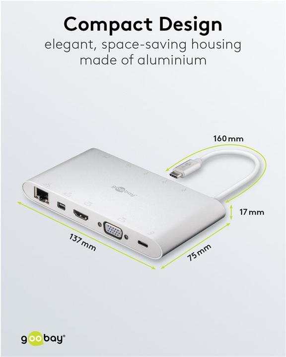 Produktbild Goobay USB-C Multiport-Adapter (USB-C, 11 Ports)