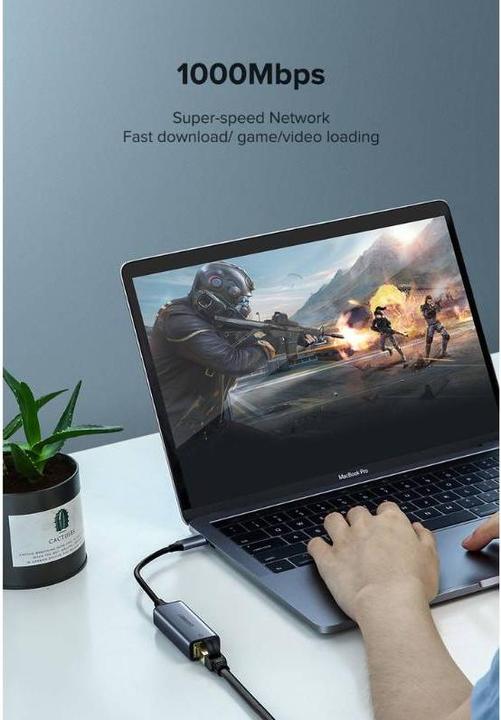 Produktbild Ugreen Gigabit Ethernet Adapter (USB-C 3.1 Gen 1, RJ45 (1x))