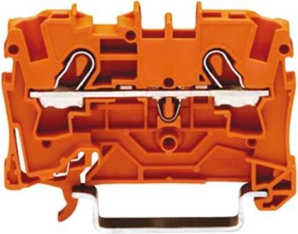 Image du produit Wago Bornier rail DIN 2 x 4 mm2 orange