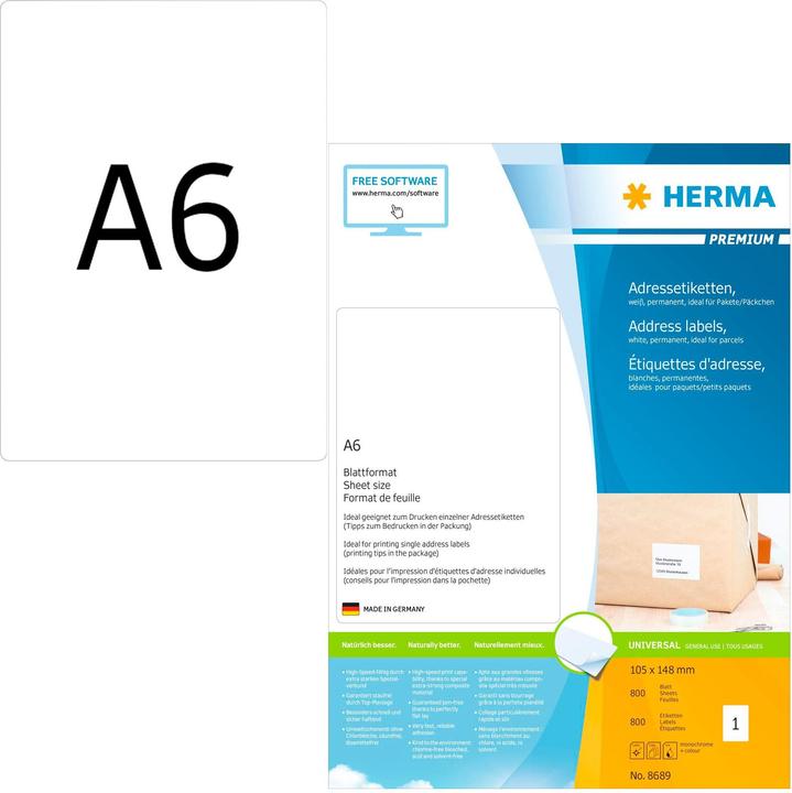 Actual product image HERMA Shipping labels A6
