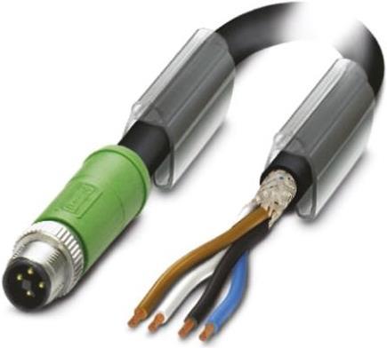 Phoenix Contact M12 SAC cable,shielded,T-encoded, 4-pos.