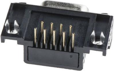 Actual product image Rs Pro 9way right angle ground socket connector