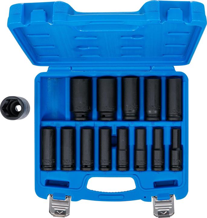 Actual product image BGS Impact Socket Set, Hexagon | 12.5 mm (1/2") Drive | 10 - 32 mm | 14 pcs. (1/2")