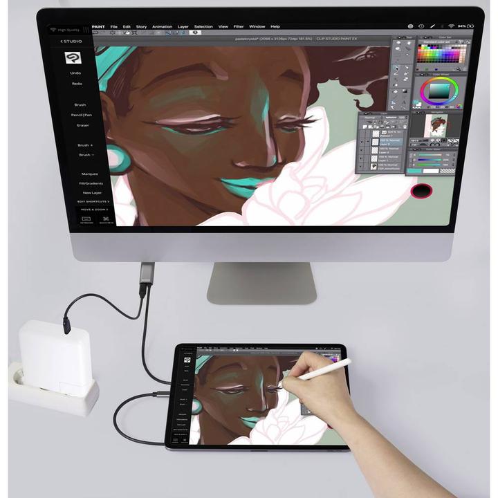 Produktbild SpeaKa Professional USB-C® / HDMI Adapterkabel USB-C® Stecker, HDMI-A Stecker, U (1 m, HDMI)
