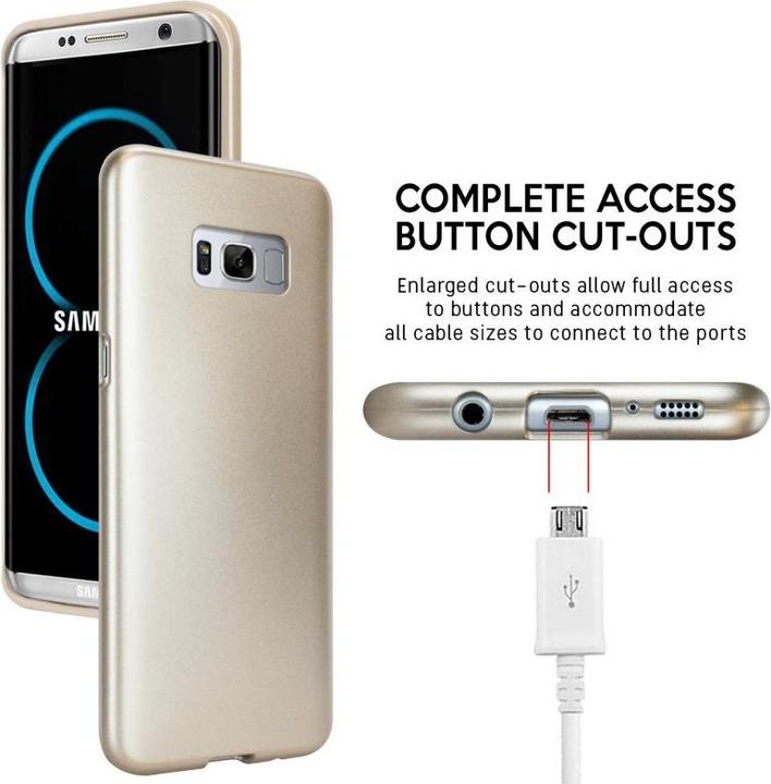 Actual product image I-Jelly - Samsung Galaxy S8 case (Gold) (Samsung Galaxy S8+)